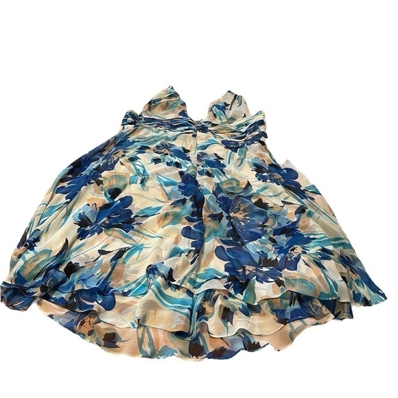 Michel Antoni Collection-VNeck-Pleated Cummerbund-V Back-Size 16W NWOT - Picture 14 of 14